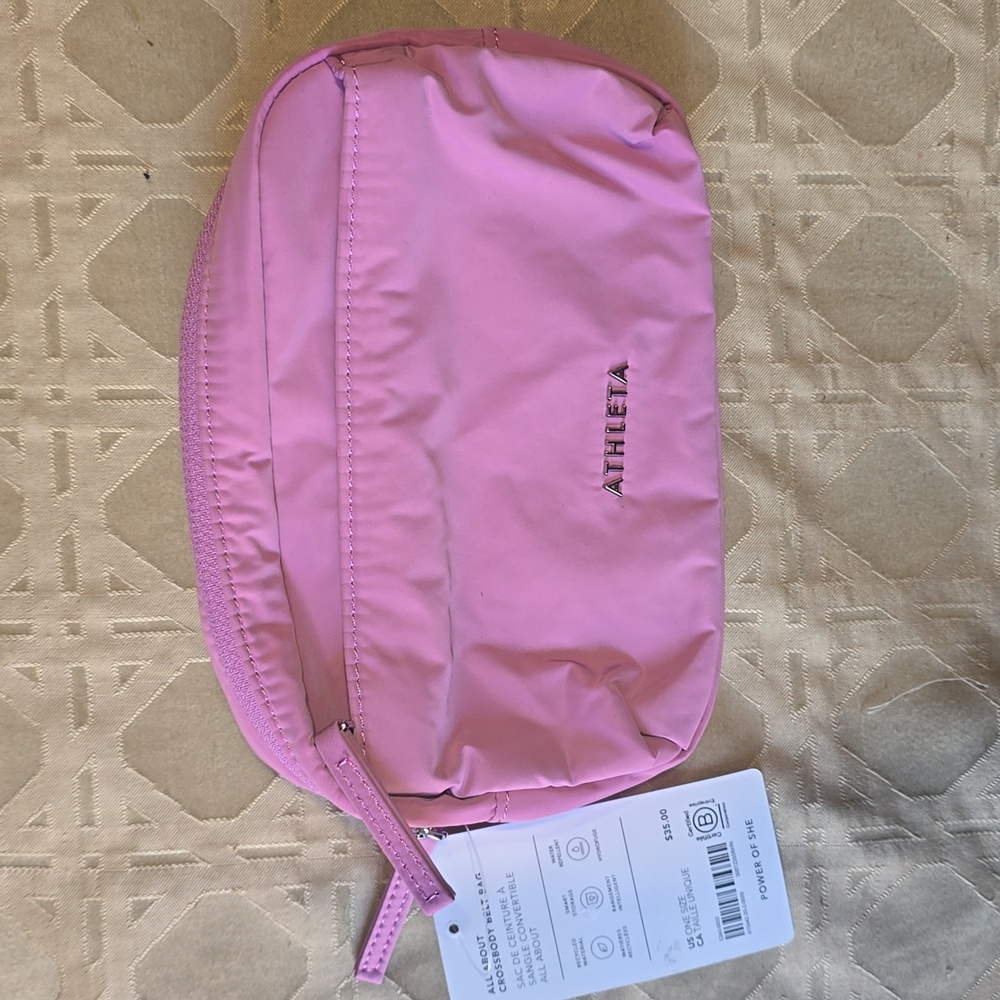 #230. NWT Atheta All About Crossbody Belt Bag In Mimosa Pink Or Chia Pink - Picture 6 of 11